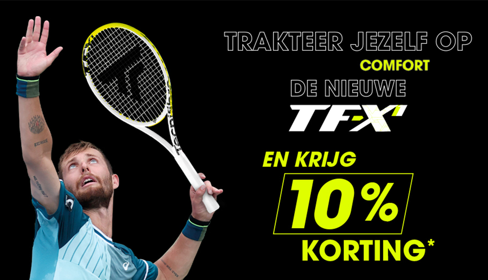 10% cashback op de Tecnifibre TF X1 rackets!